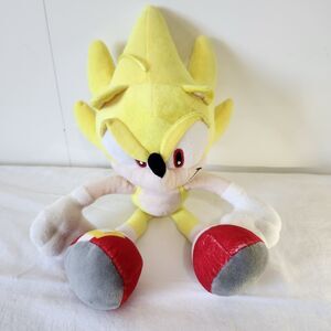 Sonic The Hedgehog Super Sonic Plush 12” Yellow Jakks Pacific 2023 Toy Collect